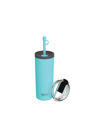 ASOBU ICT200TEAL 20&#45;Oz&#46; Superb Sippy Cup Insulated Tumbler with Flexible Straw &#40;Turquoise&#41;