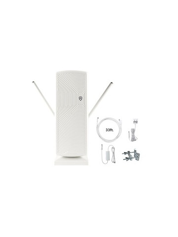 ANTOP Antenna Inc&#46; AT&#45;405BV with AT&#45;405BV Smartpass&#45;Amplified Mini Tower Indoor/Outdoor HDTV Antenna