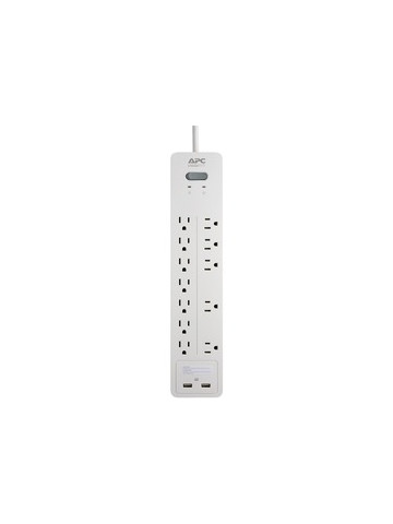 APC PH12U2W Home Office SurgeArrest 12&#45;Outlet Power Strip with 2 USB Charging Ports