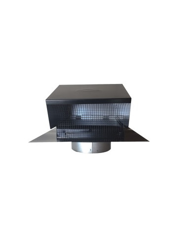 Builder's Best 012633 Black Metal Roof Vent Cap 6 in Collar