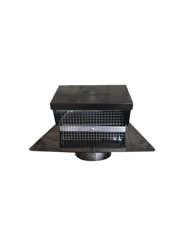 Builder's Best 012635 Black Metal Roof Vent Cap 4 in Collar