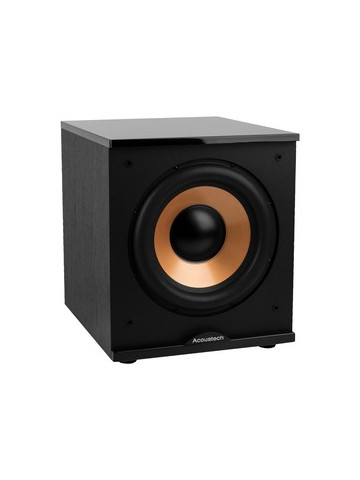 BIC America H&#45;100II 500&#45;Watt Acoustech 12 in Front&#45;Firing Powered Subwoofer with Black Lacquer Top
