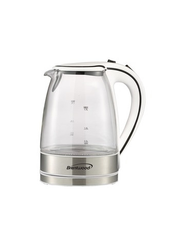 Brentwood Appliances KT&#45;1900W 1&#46;7&#45;Liter Cordless Tempered&#45;Glass Electric Kettle