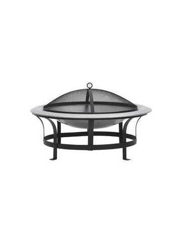 Outdoor Fire Pit with Grill Stainless Steel 29&#46;9 in