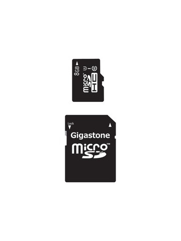 Gigastone GS&#45;2IN1C1008G&#45;R Class 10 UHS&#45;1 microSDHC Card & SD Adapter 8GB