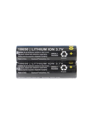 Ultralast UL1865-26-2P 2600 mAh 18650 Retail Blister-Carded Batteries 2 Pack