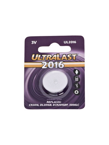 Ultralast UL2016 CR2016 Lithium Coin Cell Battery