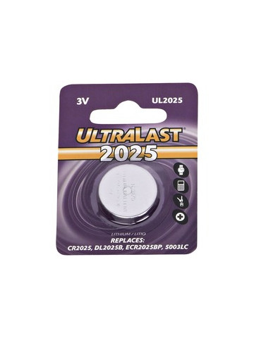 Ultralast UL2025 CR2025 Lithium Coin Cell Battery