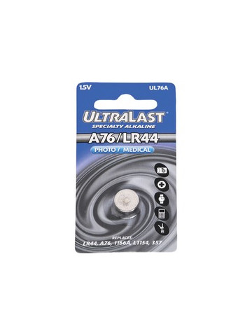 Ultralast UL76A Alkaline Photo/Medical Button Cell Battery