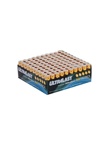 Ultralast ULA100AAB Alkaline AA Batteries 100 Pack