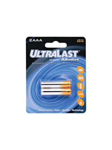 Ultralast ULA2AAA AAA Alkaline Batteries 2 Pack