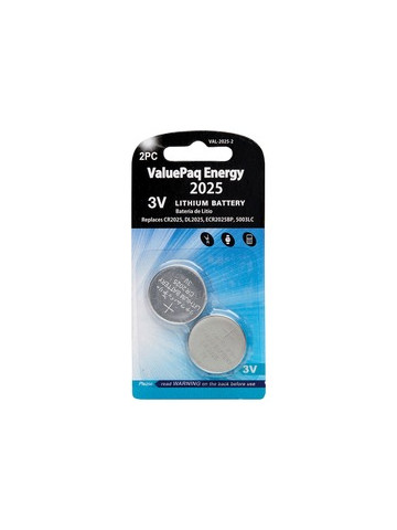 Dantona VAL&#45;2025&#45;2 ValuePaq Energy 2025 Lithium Coin Cell Batteries 2 Pack