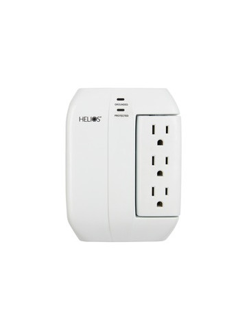 Helios AS-HP-5R 5-Outlet Wall Tap Surge Protector with 2 USB Charging Ports