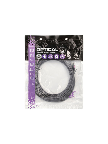 Ethereal MHX-T15 MHX Series Digital Optical Audio Cable, 24k Gold-Plated TOSLINK (49.2 Ft.)
