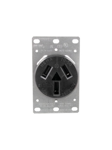 No Logo 5206 Single&#45;Flush Range Receptacle 3 wire