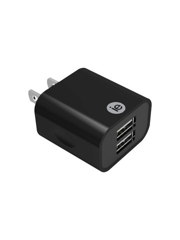 iEssentials IEN-AC22A-BK 2.4-Amp Dual USB Wall Charger