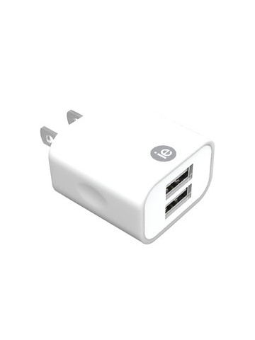 iEssentials IEN-AC22A-WT 2.4-Amp Dual USB Wall Charger