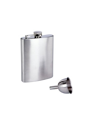 Maxam 8oz Stainless Steel Flask and Funnel in Window Gift Box