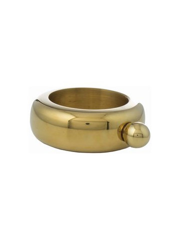 3&#46;5oz Gold Tone Stainless Steel Bracelet Flask