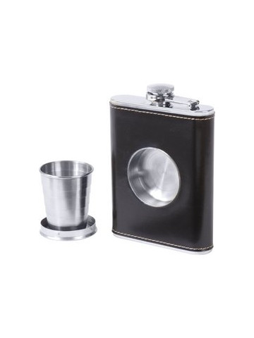 Maxam 6&#46;8oz Stainless Steel Flask with Built&#45;In Cup