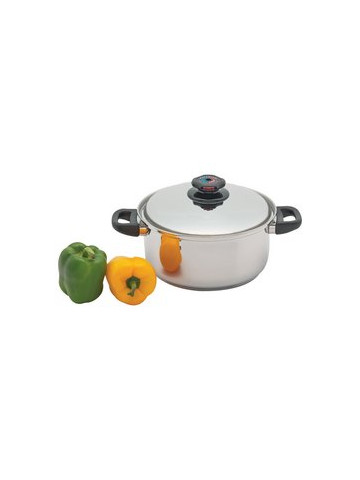 Precise Heat 5&#46;5qt 12&#45;Element T304 Stainless Steel Stockpot with Vented Cover