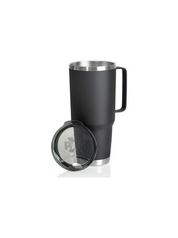 64oz Black Double Vacuum Wall Tumbler With Handle and Lid