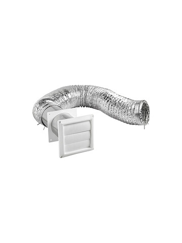 Lambro 1379W 4-In. x 8-Ft. UL 2158A Transition Duct Louvered Vent Kit