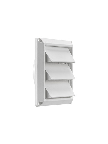 Lambro 604W 4-In. White Plastic Air Intake Louver Vent
