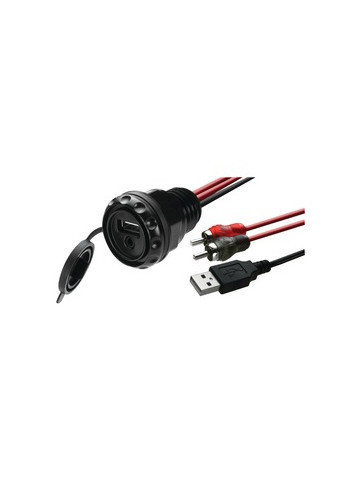 MB Quart PSAP-2 PSAP-2 Waterproof Dash-Mounted USB/3.5 mm MAXXLINK Accessory Plug