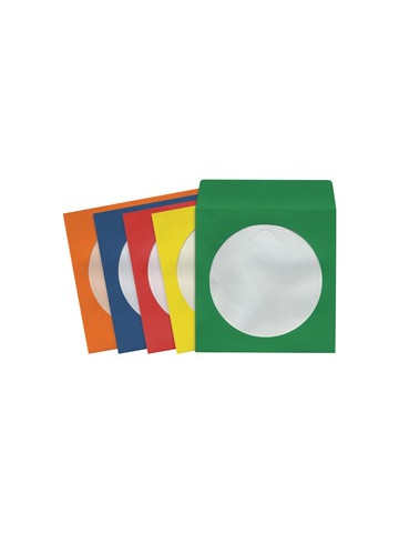 Maxell 190132 CD403 CD/DVD Storage Sleeves 100 Pack Colors