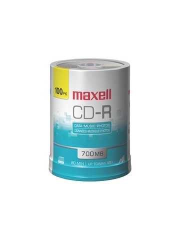 Maxell 648200 CDR80100S 700MB 80-Minute CD-Rs 100-ct Spindle
