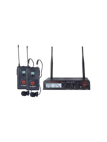 Nady U&#45;2100 LT/O BAND A/B UHF Dual 100&#45;Channel Wireless Lavalier Handheld Microphone System
