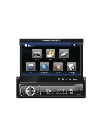 Power Acoustik PTID&#45;8920B 7 in Single&#45;DIN In&#45;Dash Motorized LCD Touchscreen DVD Receiver with Detachable Face With