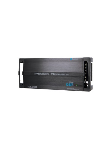 Power Acoustik RZ4&#45;2000DSP Razor Series Class D Amp with DSP and Bluetooth 2000 Watts Max 4 Channels