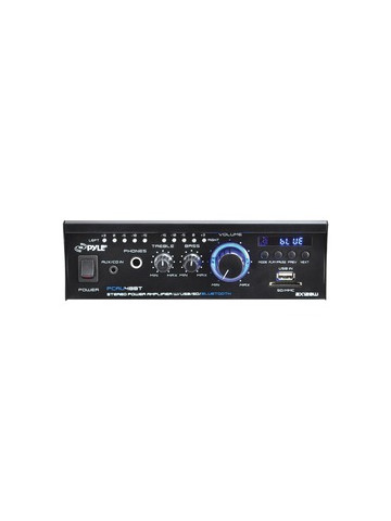 Pyle Home PCAU48BT 120&#45;Watt x 2 Mini Blue Series Bluetooth Stereo Power Amp