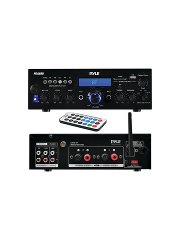 Pyle Home PDA6BU 200&#45;Watt Bluetooth Stereo Amplifier Receiver with USB & SD Card Readers
