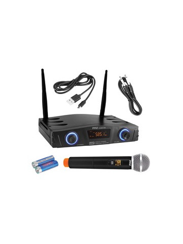 Pyle PDWM1980 Compact UHF Pro Wireless Microphone System with Handheld Microphone