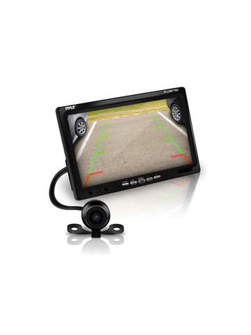 Pyle PLCM7700 Car Backup System with 7&#45;Inch Monitor and Bracket&#45;Mount Backup Camera with Distance Scale Line