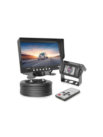 Pyle PLCMTR71 Commercial&#45;Grade Backup Camera System with 7 in Monitor and Weatherproof Camera with IR Night Vision