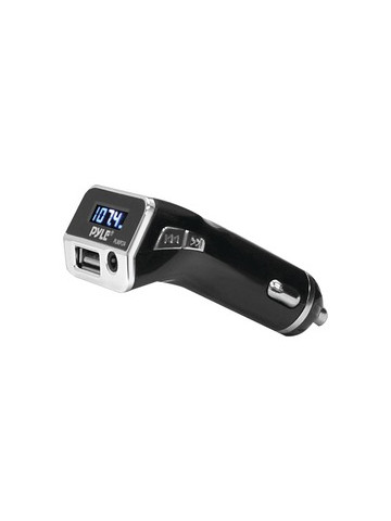 Pyle PLMP2A FM Radio Transmitter with USB Port for Charging Devices & 3&#46;5mm Auxiliary&#45;Input Car Lighter Adapter