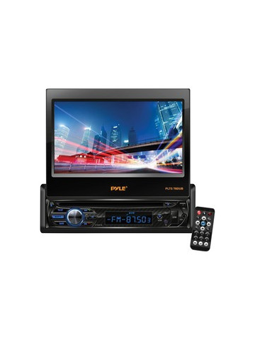 Pyle PLTS78DUB 7 in Single&#45;DIN In&#45;Dash DVD Receiver with Motorized Fold&#45;out Touchscreen & Bluetooth