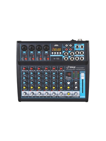 Pyle PMXU83BT Bluetooth Pro Audio DJ Sound Mixer 8 Channels