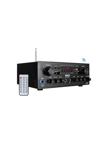 Pyle Home PTA24BT 250-Watt Compact Bluetooth Audio Stereo Receiver with FM Radio