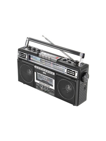 QFX J&#45;220BT ReRun X Cassette Player Boombox with 4&#45;Band Radio MP3 Converter and Bluetooth