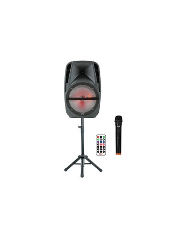 QFX PBX&#45;61161 15&#45;Inch Portable Party Sound System with Wireless Microphone and Stand