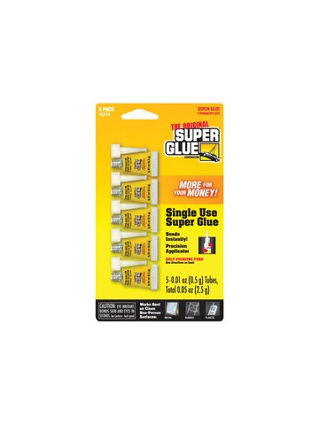 The Original SuperGlue 15175-12 Instant Adhesive Mini Tubes 5 Pack