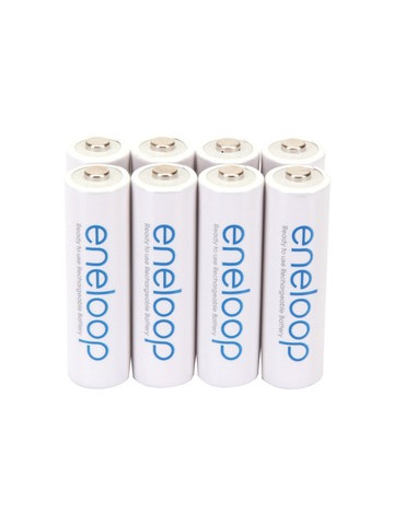Panasonic BK-3MCCA8BA eneloop Rechargeable Batteries AA 8 Pack