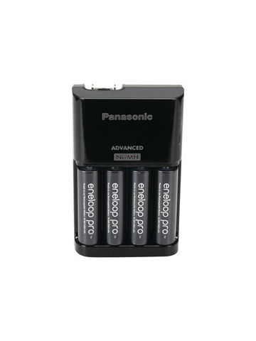 Panasonic K&#45;KJ17KHCA4A 4&#45;Position Charger with AA eneloop PRO Rechargeable Batteries 4 Pack