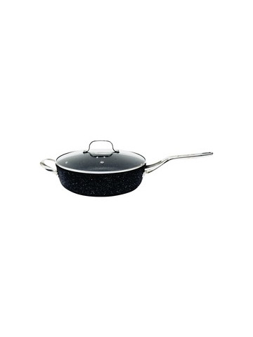 THE ROCK by Starfrit 060318&#45;003&#45;0000 THE ROCK by Starfrit 11 in 4&#46;7&#45;Quart Deep Saute Pan with Glass Lid & Stainless