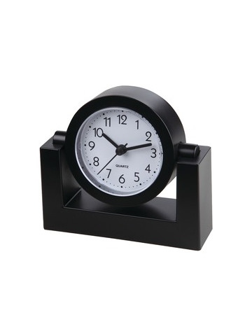 Timekeeper TK6851 4&#45;Inch Swivel Black Desktop Clock